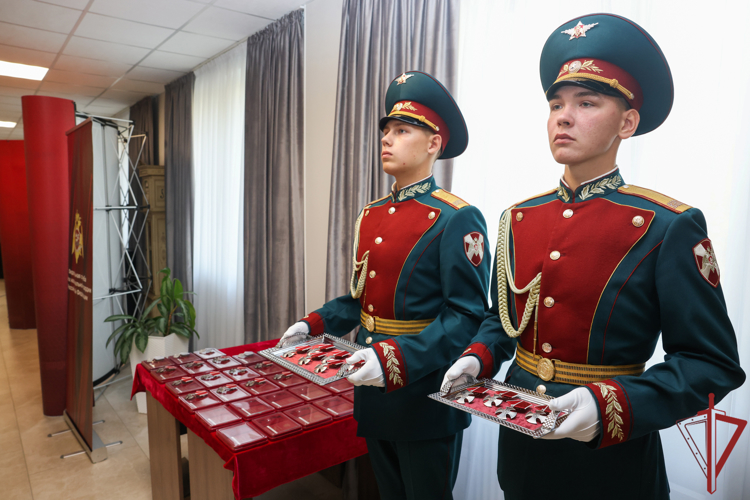 Заместитель директора Росгвардии вручил государственные награды росгвардейцам-участникам СВО, находящимся на излечении в госпитале 